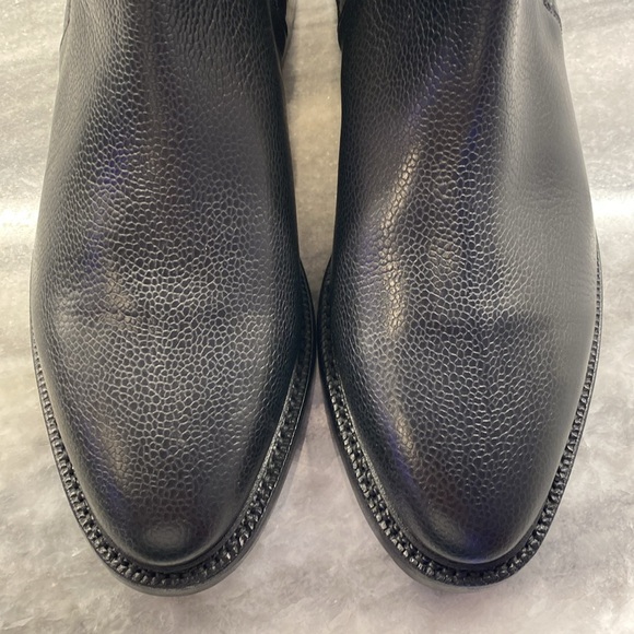 Thom Browne Stunning Leather Black Dress Boots Size 12. New In Box - Picture 5 of 11